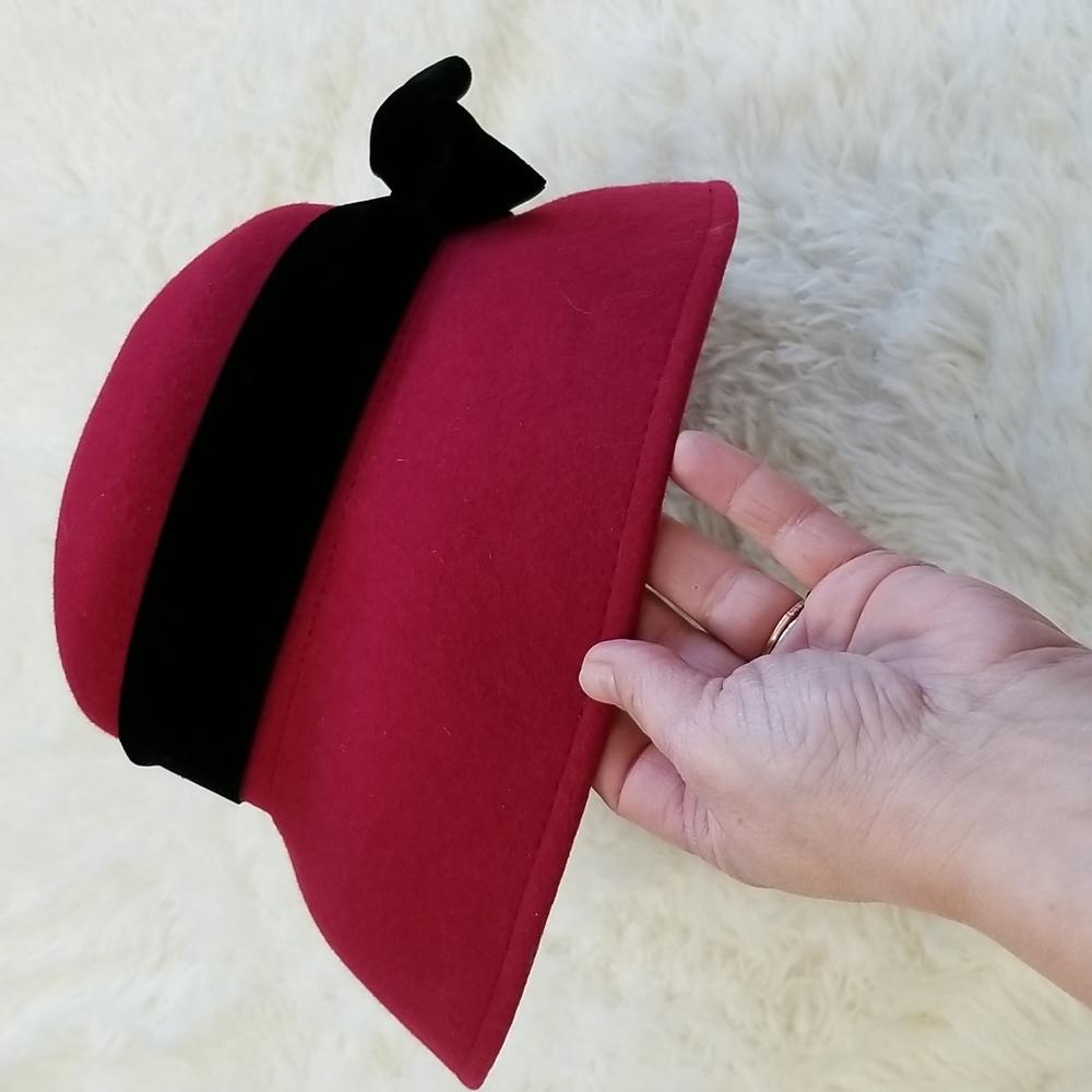 Maroon Cloche Hat